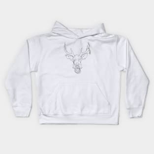 Deer in time Kids Hoodie